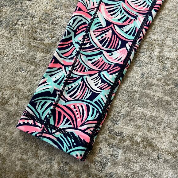 Lilly Pulitzer Girls Mini Weekender Leggings Bright Navy Neptunes Net M 6-7 - Picture 3 of 8